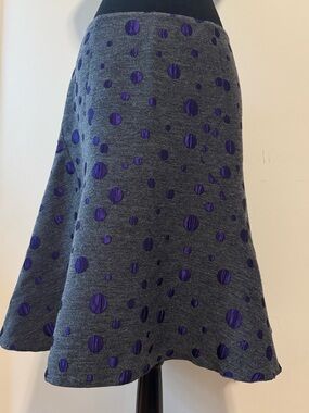 Emporio Armani Grey Skirt with Purple Dot